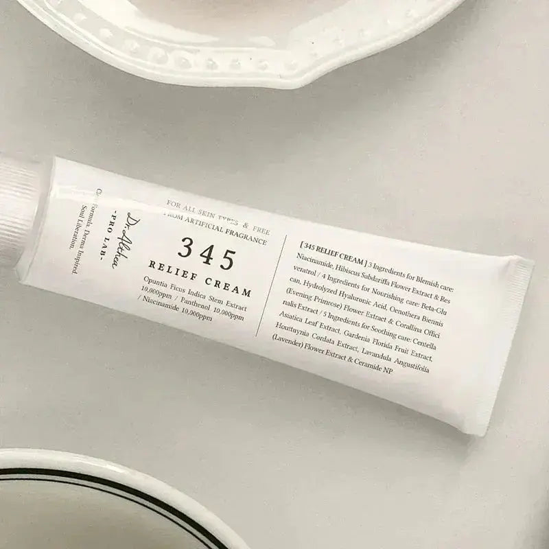 Dr Althea 345 Relief Cream - focus op ingrediënten zoals niacinamide en panthenol voor een kalmerend huidherstel